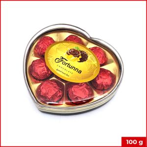 Fortunna Chocolate 8's Heart Red 100Gm