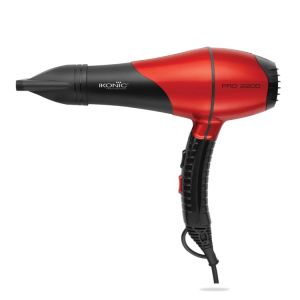 IKONIC Hair Dryer- Pro 2200 Black & Red, 2200 Watts