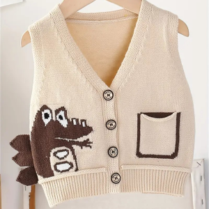 Boys Adorable Knitted Sleeveless Fitness Sweater Vest 1-2 Years