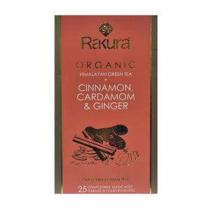 Rakura Organic Himalayan Green Tea + Cinnamon Cardamom and Ginger 25 Teabag