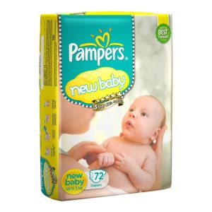 Pampers New Baby Diapers 72's