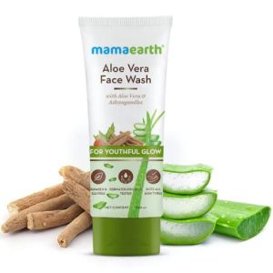 Mamaearth Aloe Vera Face Wash with Aloe Vera & Ashwagandha for Youthful Glow 100Ml