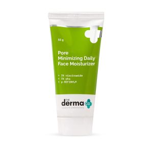 The Derma Co Pore Minimizing Daily Face Moisturizer with 3% Niacinamide 3% PHA 50Gm