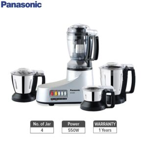 Panasonic MX-AC400(SILVER)	550-Watt Super Mixer Grinder 4 Jars with Juicer (Silver)