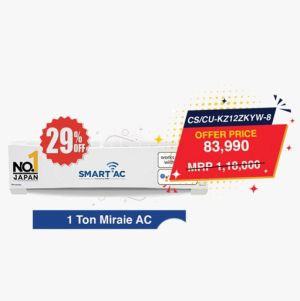 Panasonic 1 ton Smart Wifi MirAIe AC CS/CU-KZ12ZKYW-8