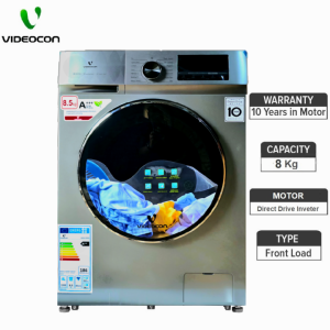 Videocon 8.5Kg Direct Drive Inverter Front Loading Full Automatic Washing Machine VD-8.5DDi