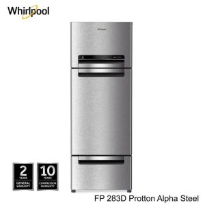 Whirlpool Protton 260 Ltr. Triple Door Frost Free Refrigerator (Alpha Steel)