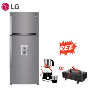 LG 471Ltr.  Smart Inverter Compressor Double Door Refrigerator with Water Dispenser GLB503PZI