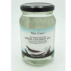 Max Care Virgin Coconut Oil Glass Jar 500Ml