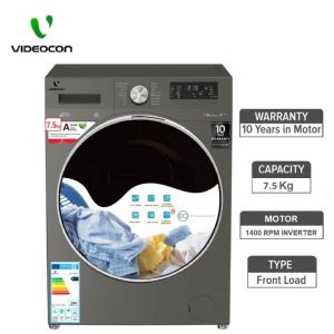 Videocon 7.5 Kg Inverter Front Loading Washing Machine Fully Automatic VD-7.5WMi