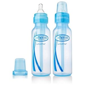 Dr. Brown's Sb82405-Esx 8 Oz / 250 Ml Pp Blue Narrow-Neck "Options" Baby Bottle 2-Pack