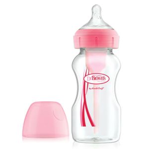 Dr. Brown's Wb91601-Esx 9 Oz/270 Ml Options+ Wide-Neck Bottle Pp - Pink 1-Pack