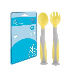 R for Rabbit First Feed Flexi Spoon - YELLOW GREY(SFFSYG1)