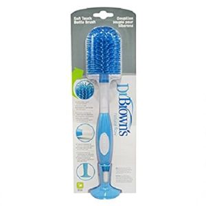 Dr. Brown's AC055 Soft Touch Bottle Brush (Non-Metal, No Sponge) - Blue