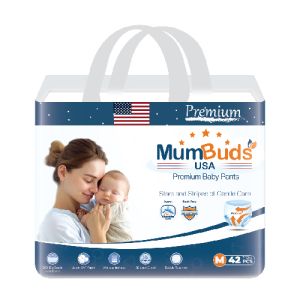 MumBuds American UltraThin Baby Pants Medium 42Pcs​ (7-12 Kg)