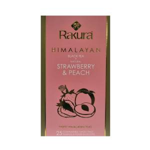 Rakura Himalayan Black Tea + Natural Strawberry & Peach 25 Teabag