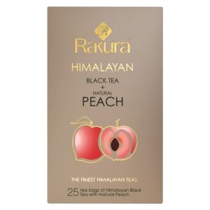 Rakura Himalayan Black Tea + Natural Peach 100 Teabag (Envelope)