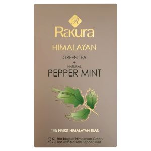 Rakura Himalayan Green Tea + Natural Pepper Mint 100 Teabag (Envelope)