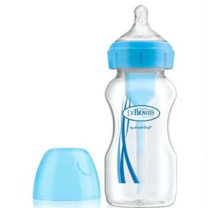 Dr. Brown's 9 Oz/270 Ml for 0m+ Options+ Wide-Neck Bottle Pp - Blue 1-Pack, Wb91602-Esx