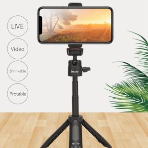 Jmary MT-19 Mini Selfie Stick with Tripod Stand (Coming with Universal Mobile Phone Holder) Compatible with Phones, Microphone, Action Camera & DSLR