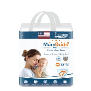 MumBuds American UltraThin Baby Diaper Newborn 22Pcs (2-5 kg)