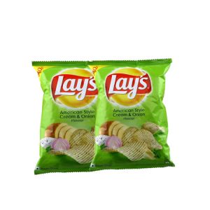 Lays American Style Cream & Onion 74Gm ( Pack of 2)