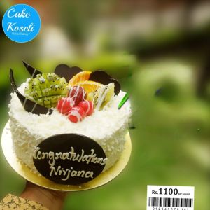 Cake Koseli Eggless  white Forest cake 1Pound