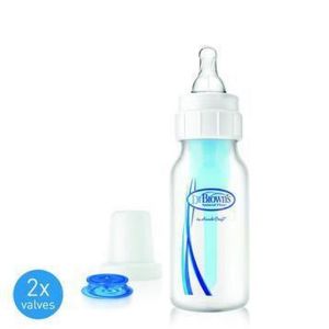 Dr. Brown's  Bottle Retail-Pack With Infant-Paced Feeding Valve + Level 1 Nipple + Extra Valve 250 Ml Sb815-Med