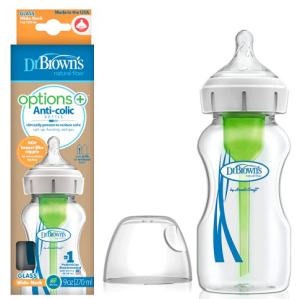 Dr. Brown's Wb91700-P4 9 Oz/270 Ml Options+ Wide-Neck Glass Bottle