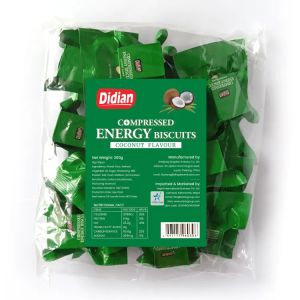 Didian Compressed High Energy Coconut Flavor Biscuit 300Gm (15 gm x 20 packs)