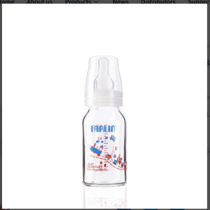 Farlin Heat Resistant α-33 0M+ Small Glass Feeding Bottle 120Ml