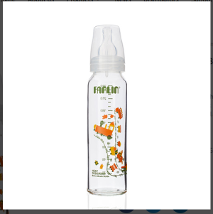 Farlin Heat Resistant α-33 6M+ Large Glass Feeding Bottle 240Ml