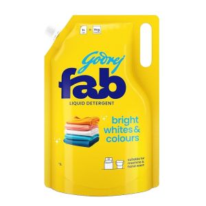 Godrej Fab Liquid Detergent Refill Pouch for Washing Machine 1Kg