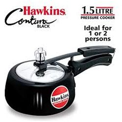 Hawkins Black Contura Pressure Cooker 1.5litre CB15