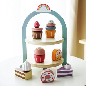 Peek A Boo Wooden Cupcake Toy Set