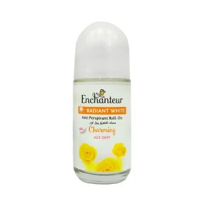 Enchanteur Radiant White Roll On Deodrant Anti Perspirant Charming Age Defy 50Ml