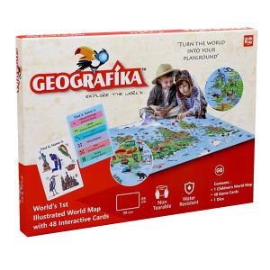 UnikPlay Geografika Illustrated Map Card Game 6Y+