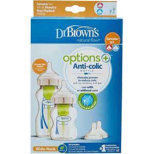 Dr Brown's Options+ Wide-Neck Sampler Kit, PP WB02600- INTLX(0m+ and 3m+ )