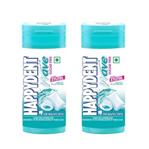 Happydent Wave Sugarfree Mint Flavour Chewing Gum 28.9Gm (Pack of 2)