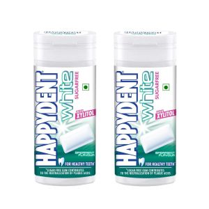 Happydent White Sugarfree Spearmint Flavour Chewing Gum 24.2Gm (Pack of 2)