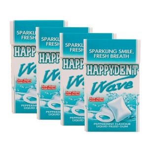 Happydent Wave Peppermint Flavour Chewing Gum 14.7Gm (Pack of 4)