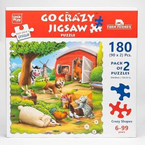 Unik Play Go Crazy Jigsaw Farm Friends Puzzle for Kids and Adults 6Y+