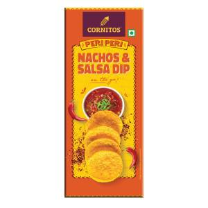 Cornitos Peri Peri Nachos & Salsa Dip 70Gm