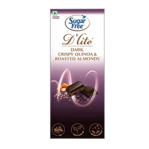 Sugar Free Dlite Dark Crispy Quinoa & Roasted Almond 80Gm