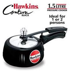 Hawkins 1.5Ltr. Black Contura Pressure Cooker CB15