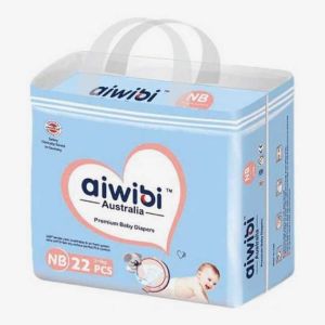 Aiwibi Australian Disposable Breathable Baby Diapers With Elastic Waistband - NB22