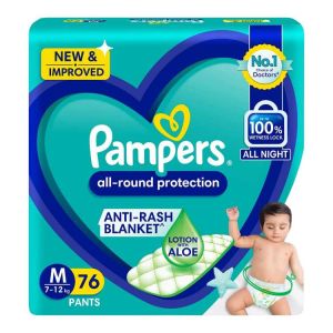 Pampers Diapers Baby Pants Medium 76'S