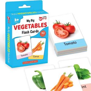 Little Berry My Big Vegetables Flash Cards 32pcs for 2+ Kids