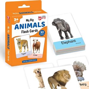 Little Berry My Big Animal Flash Cards 32pcs for 2+ Kids