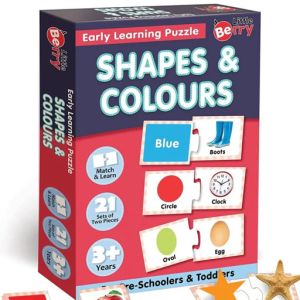 Little Berries Early Learning Puzzle Shapes and Colours for 3+ Kids